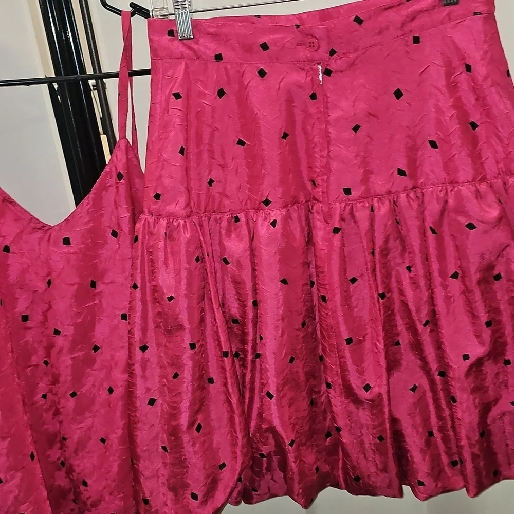 80s, Funky, Pink, Bubble, Skirt, Vintage, Retro, Casual, Dance, Party, Holiday